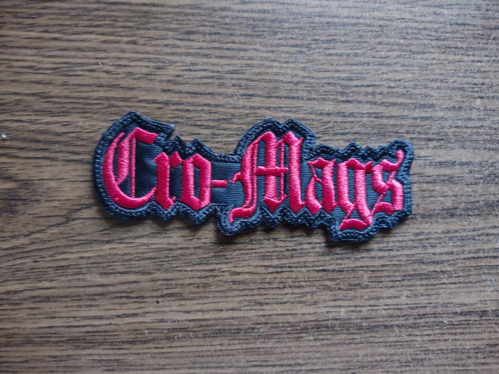 CRO-MAGS,SEW ON RED EMBROIDERED PATCH