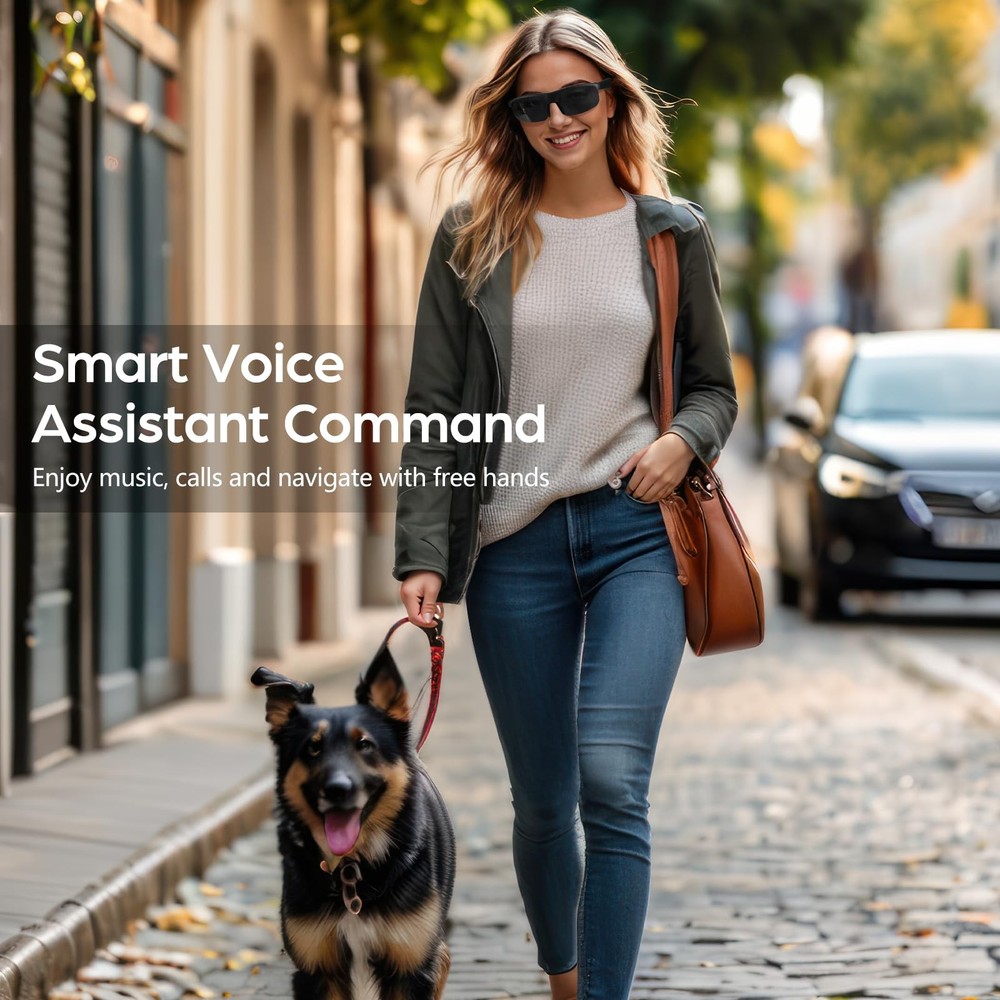 Smart Glasses, Polarized Bluetooth Sunglasses with Speaker, Voice Assistant, ...