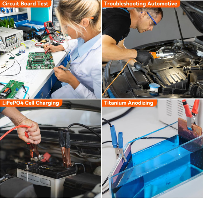 DC Power Supply Variable, 30V 10A Adjustable Switching Regulated DC Bench Pow...