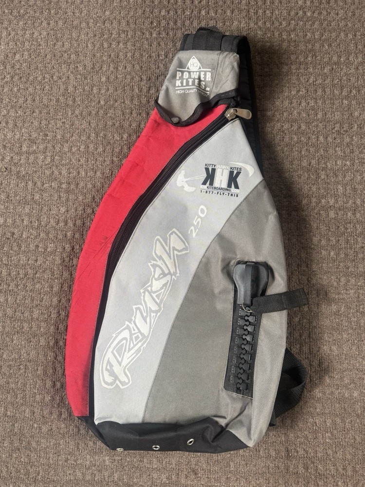 Kitty Hawk Kites Kiteboarding Rush 250 Sling Backpack “Large Zipper” Foil