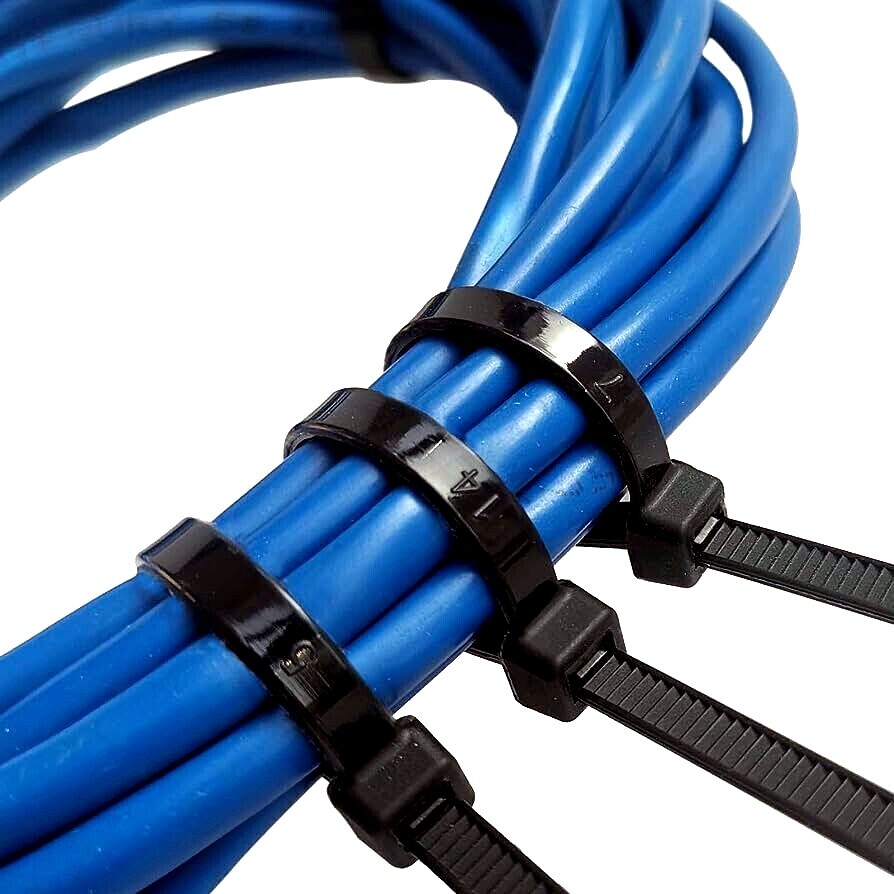100 BLACK CABLE ZIP TIES Heavy Duty UV Resistant UL 4" 6" 8" 12" 15" 18" 24" 36"