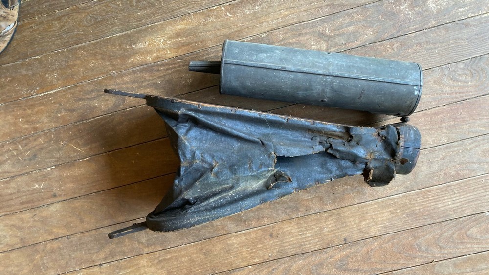 Antique Blacksmith Forge Bellows Odd Foldable Design For Ferrier? Rare Primitive