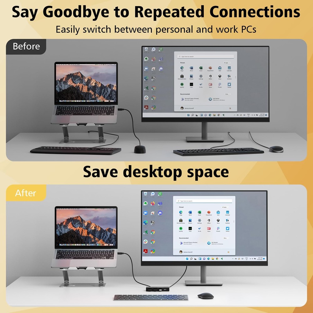 USB Switcher 2 Computers USB Switch 2 PC Sharing 4 USB Devices 2 in 4 Out wit...