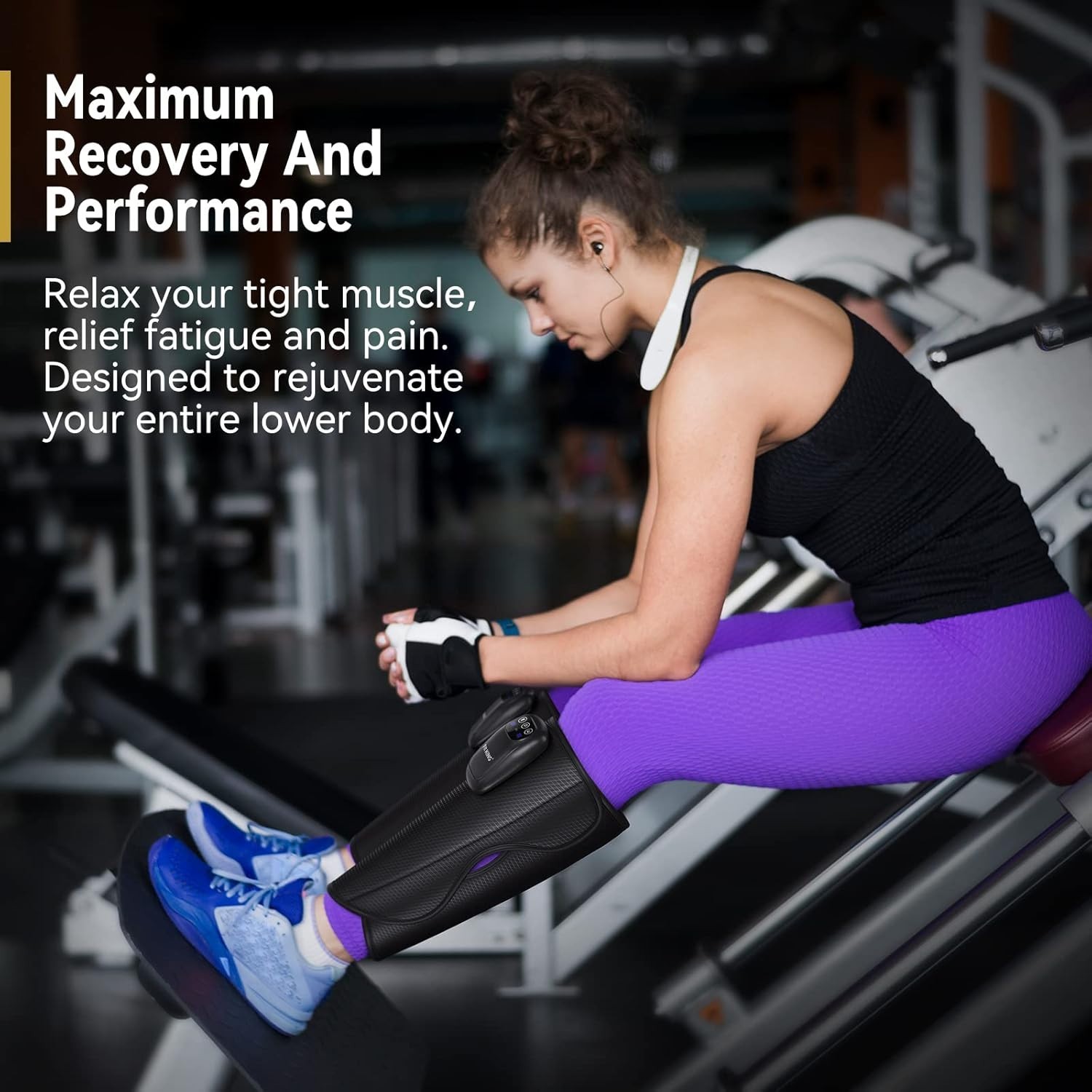 FIT KING Upgraded Cordless Leg Massager for Pain Relief, Relax, Muscle Recovery