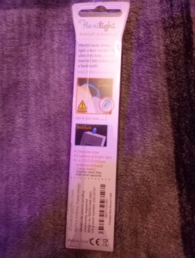 Flexilight Bookmark & Book light In One Blue New Reading Light