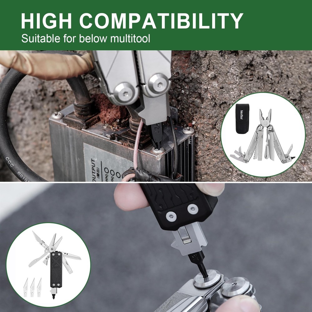 , Bit Kit, 10 Double-Ended Screwdriver Bit Set for Multi-Tools, Pocket Tool E...