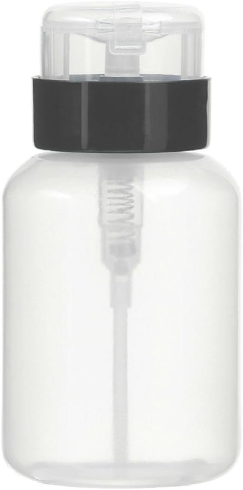 Pack of 2 Push Down Empty Lockable Pump Dispenser Bottle Nail Polish & Makeup