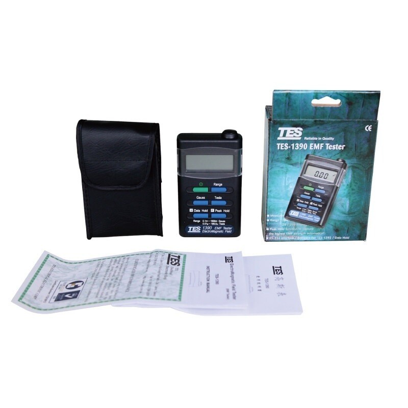 TES-1390 EMF (ElectroMagnetic Field) Tester with Peak Hold Function 1 PC