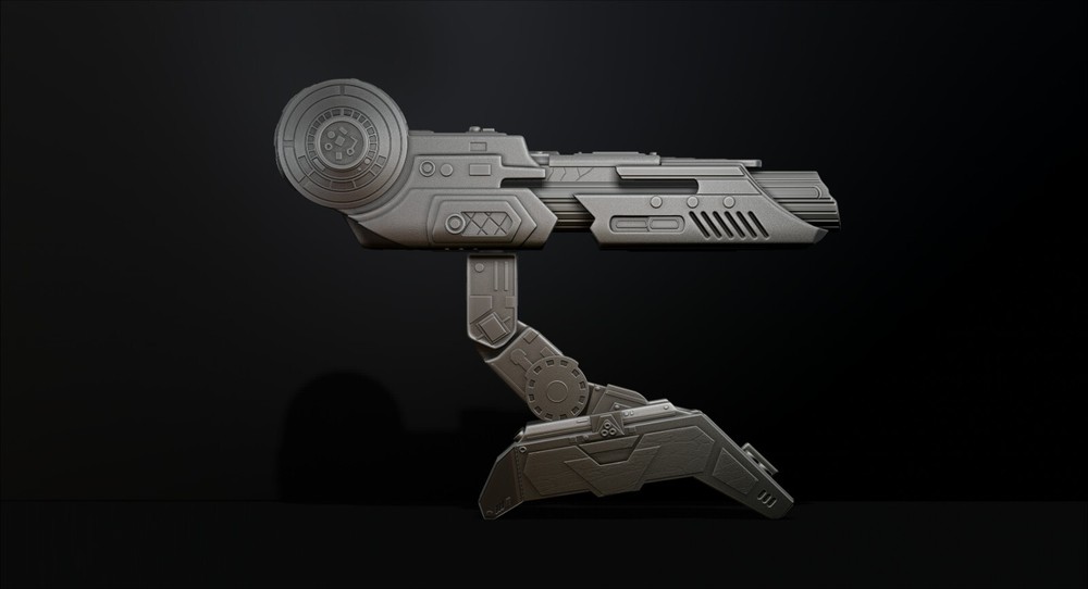 Predator Shoulder Cannon plasma Two Size - File STL – OBJ For 3D Printing -