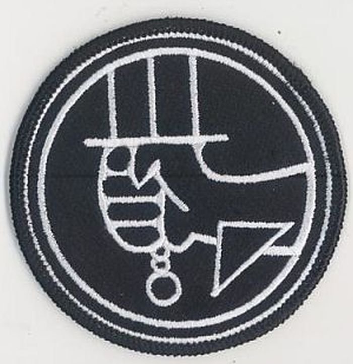 HELLBOY WHITE ON BLACK BPRD PATCH - HBOY5
