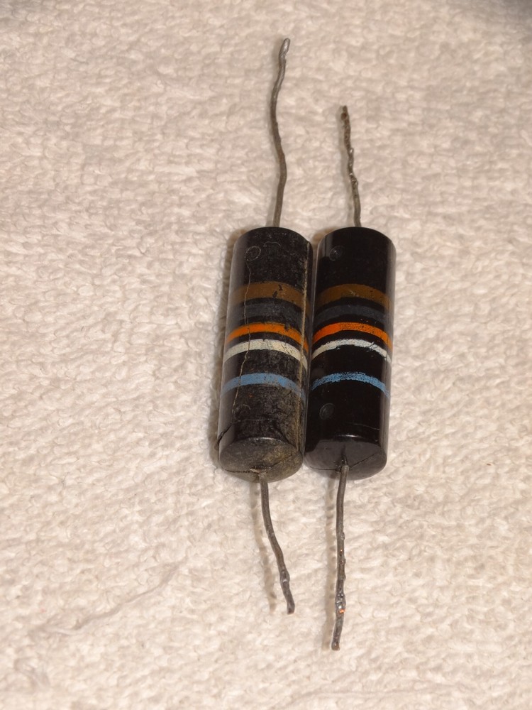2 - Vintage Sprague Bumble Bee Capacitor Pulls *.01 600 volt* #4 *Tone Cap*