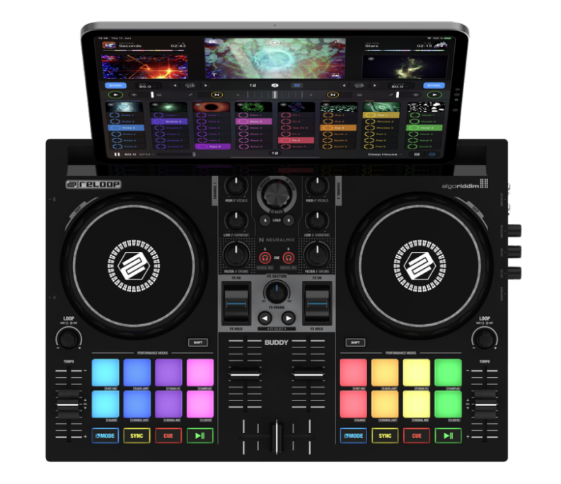 Reloop BUDDY Compact 2-Channel DJ Controller for Algoriddim djay