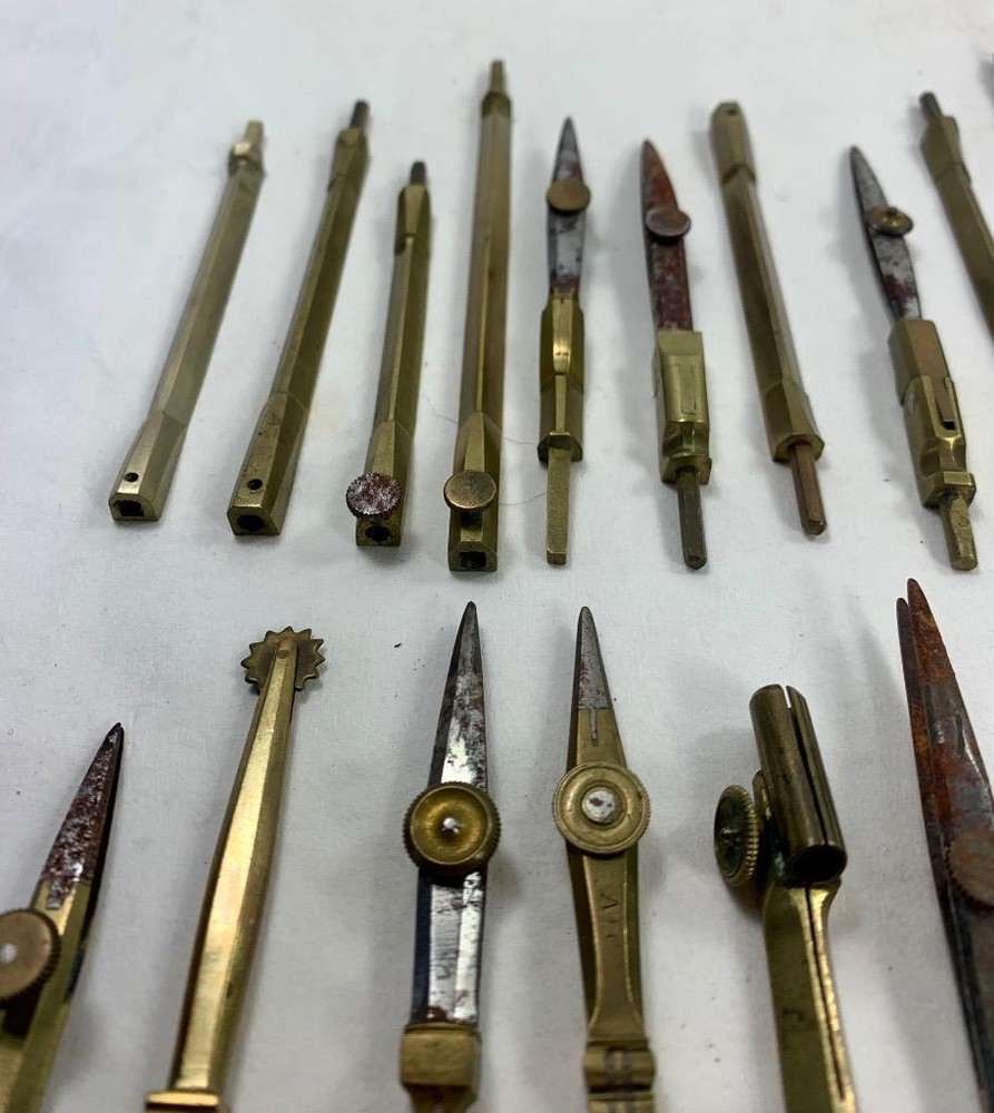 various DRAWING instrument items antique collection spares