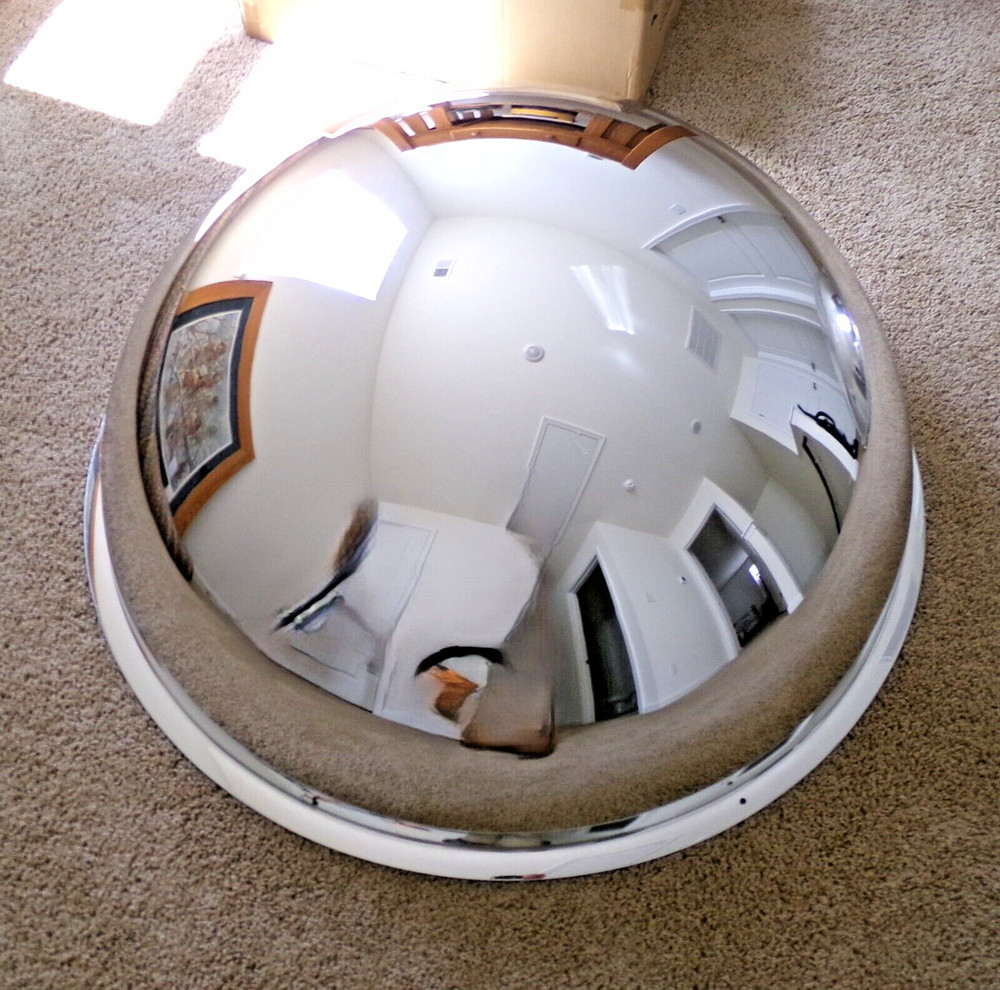 Full Dome 36" Acrylic Security Mirror & Hanging Hardware