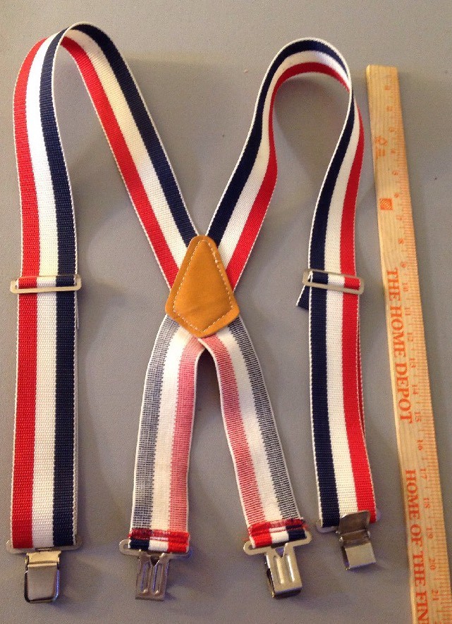 Red White And Blue Custom suspenders