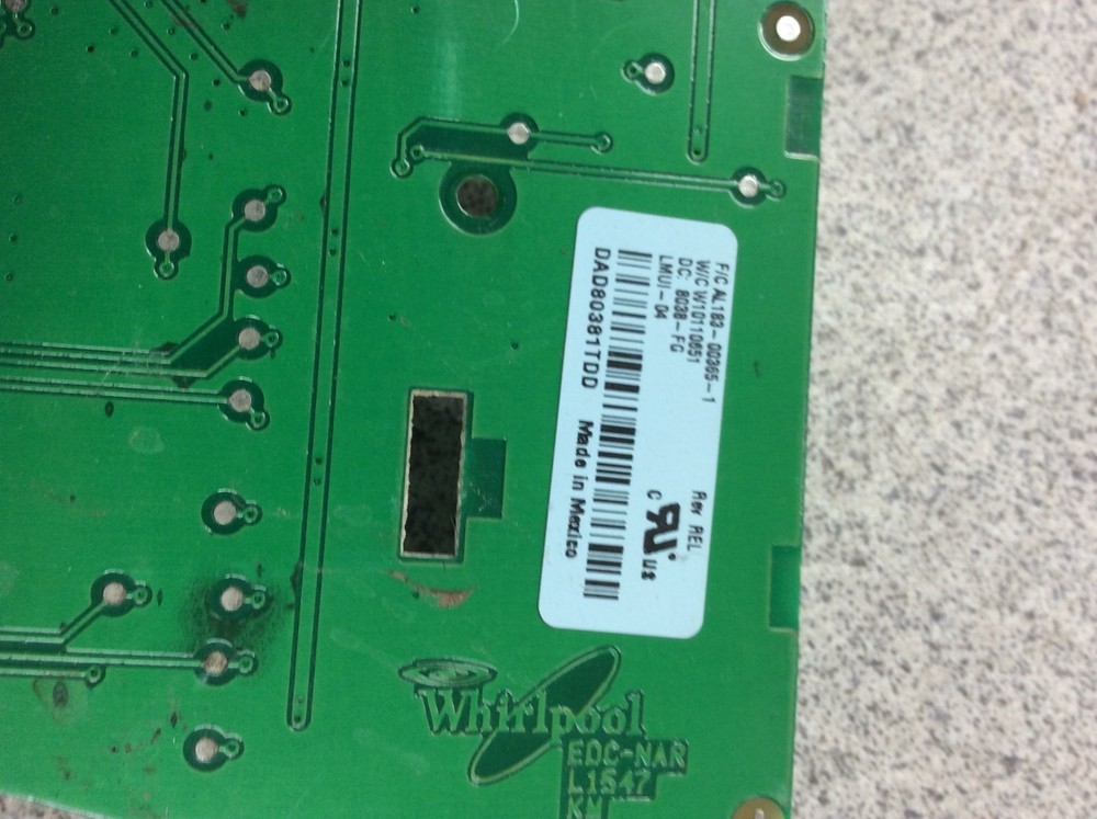 Whirlpool Control Panel Part# w10110651