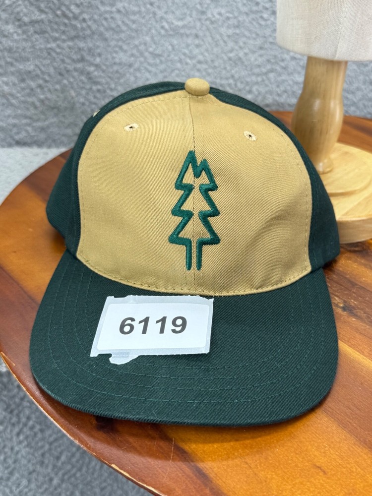 Two Pines Supply Granby Co Snapback Baseball Hat Cap Adjustable Green Tan