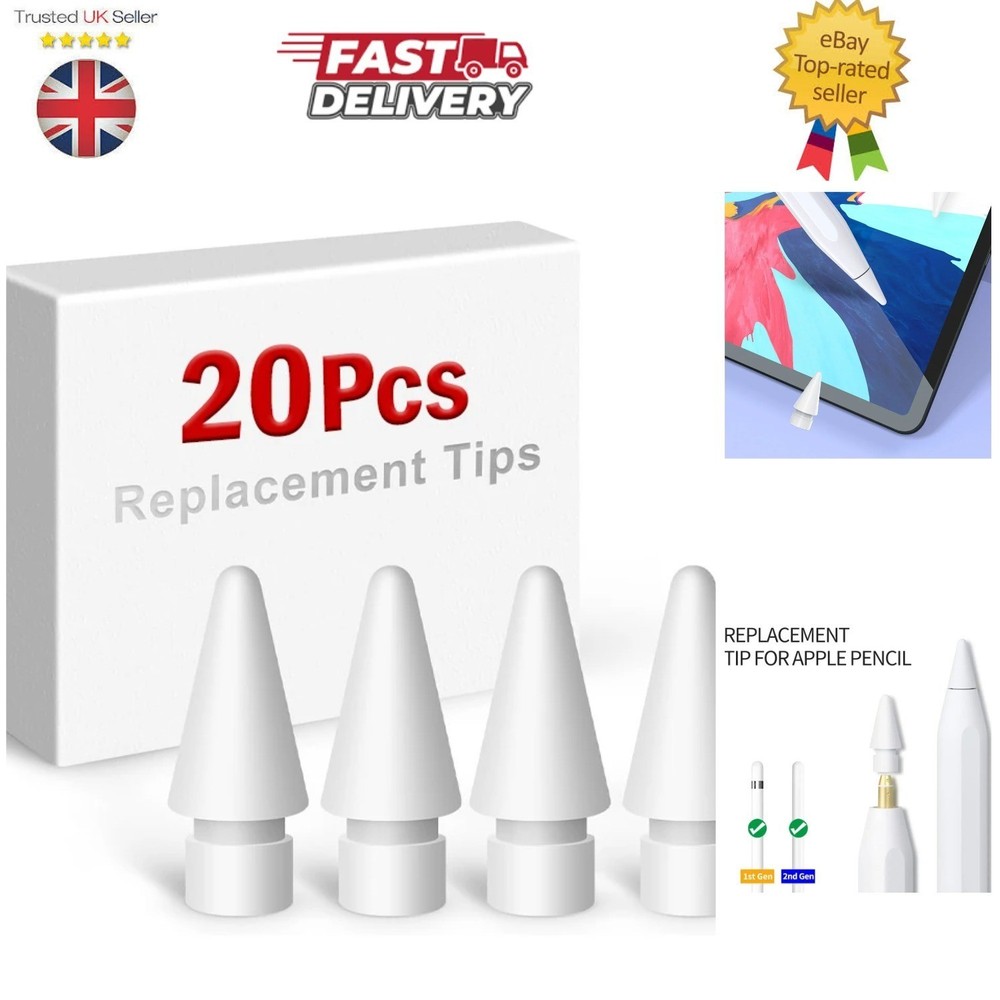 Nail Tips - 20 Pcs Replacement Tips - White Nail Art Accessories