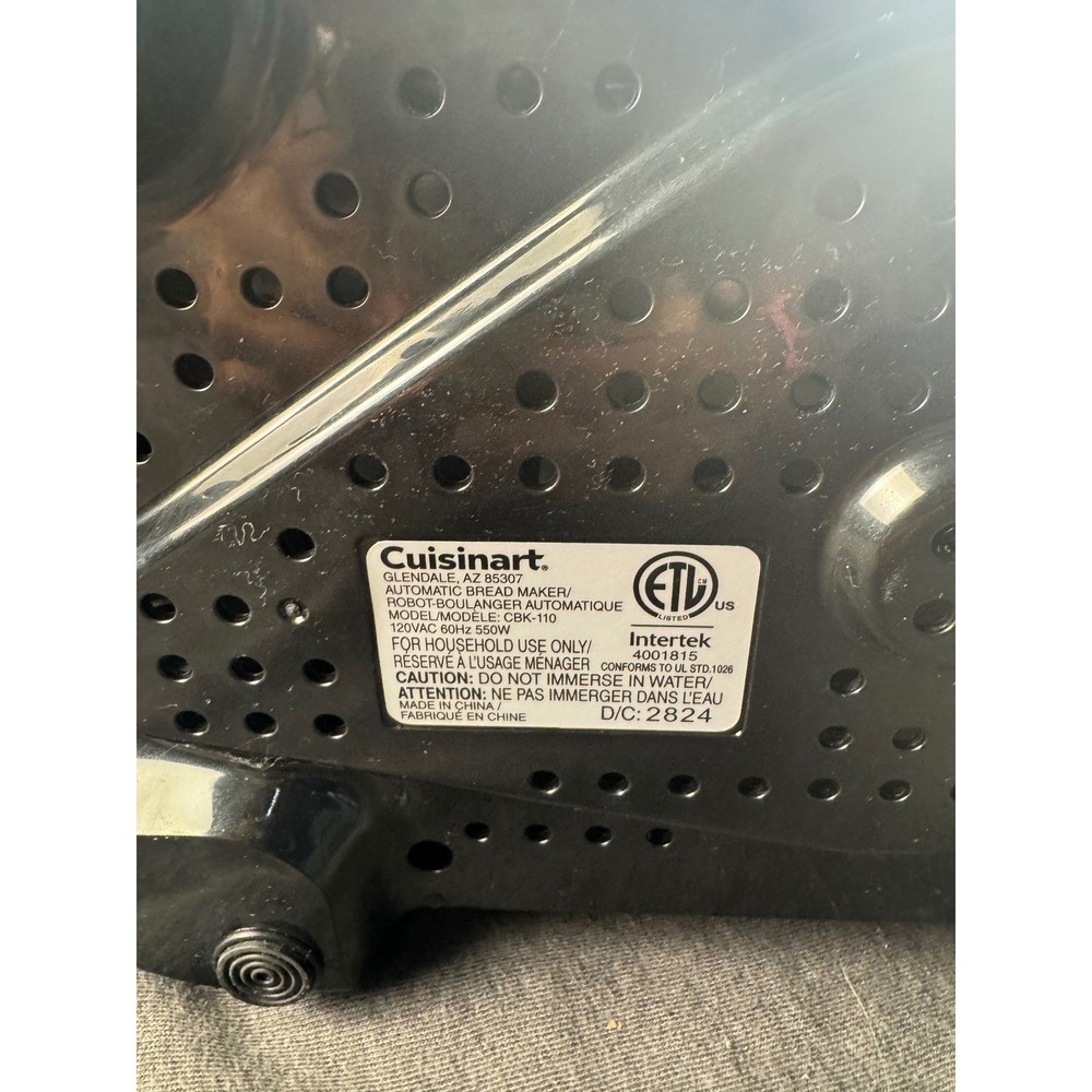 Cuisinart Compact Automatic Bread Maker Stainless Steel 12 Programs cbk-110