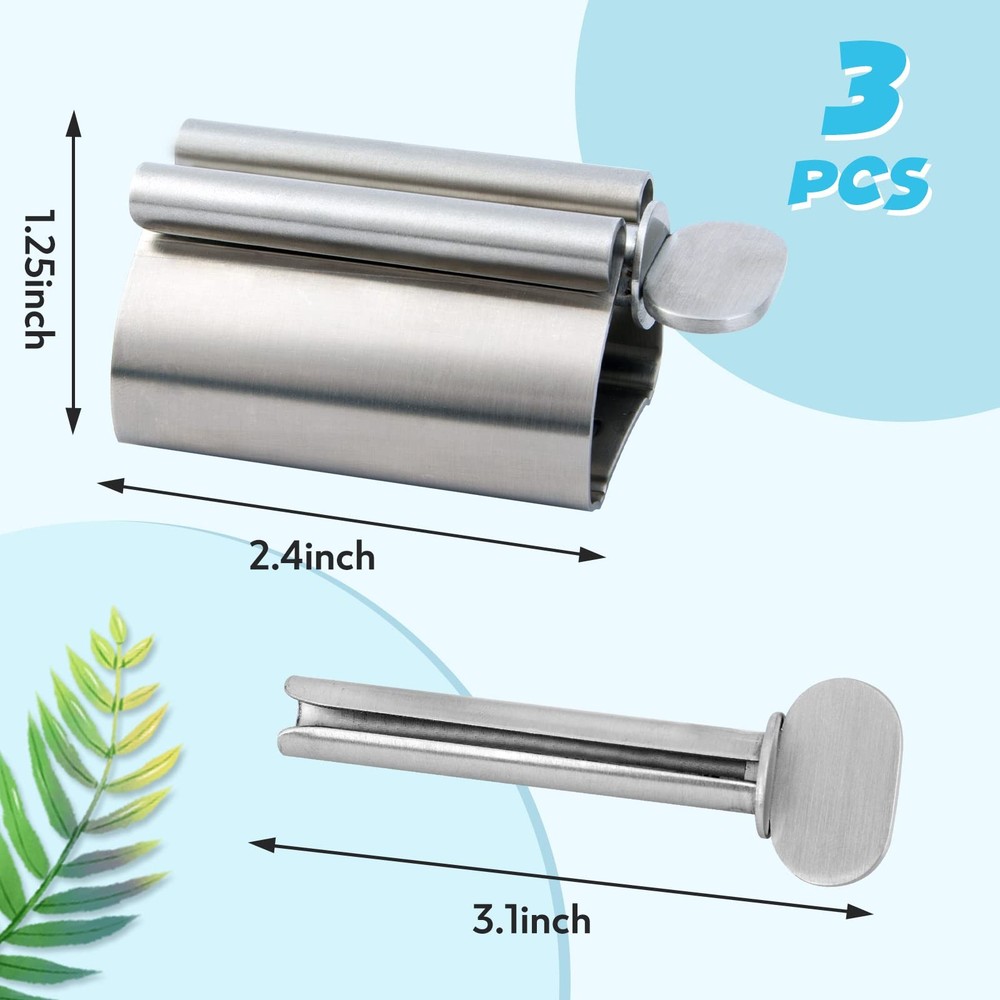 Toothpaste Tube Squeezer Dispenser 3PCS Toothpaste Roller Squeezer Tool Metal...