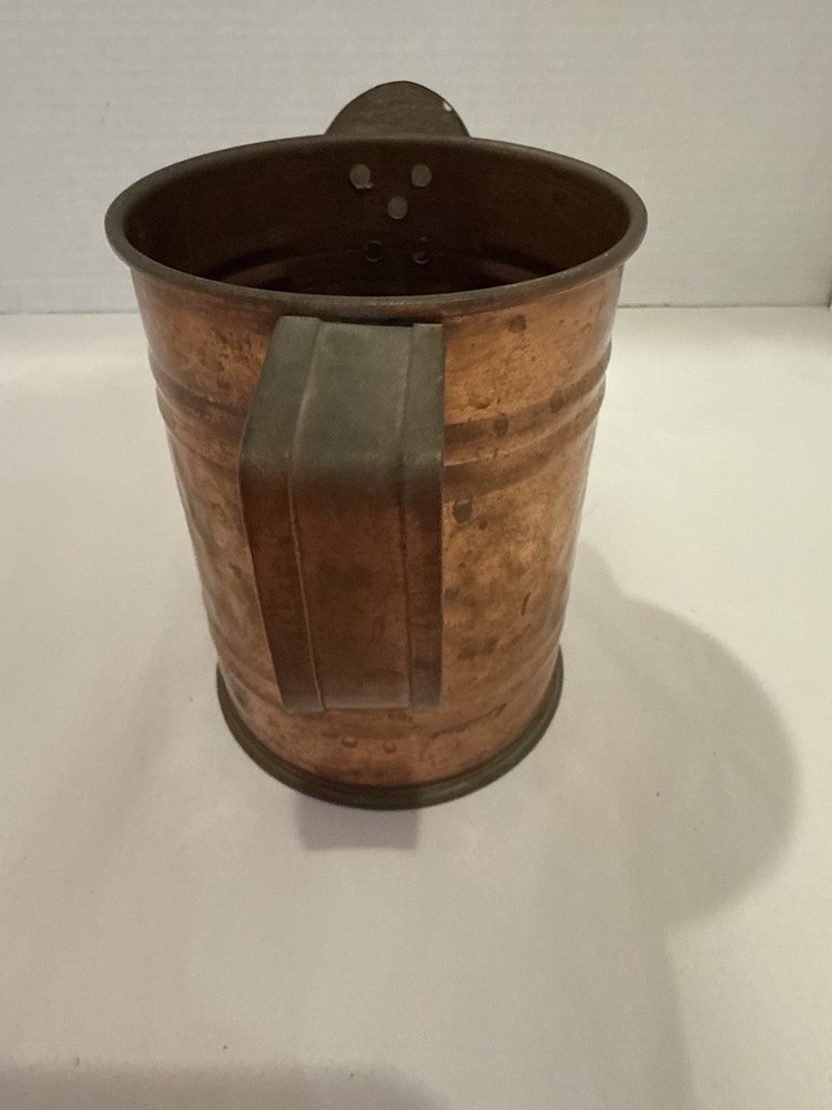 Antique Small Hammered Copper Pitcher