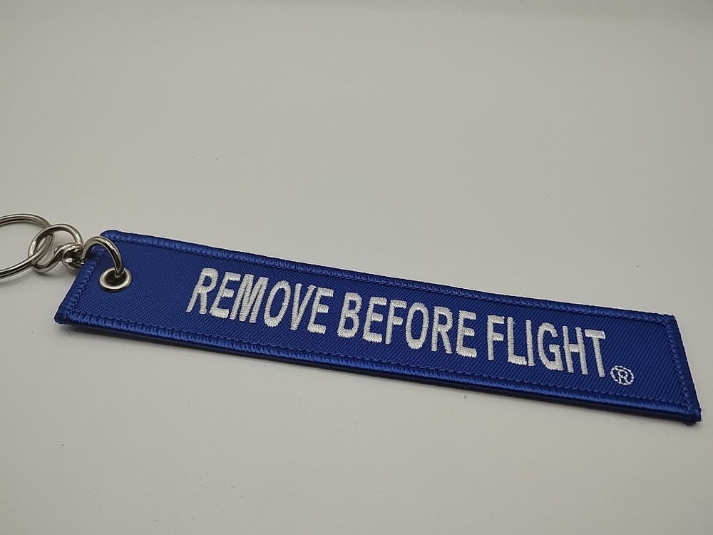 Boeing Remove Before Flight Keychain Blue