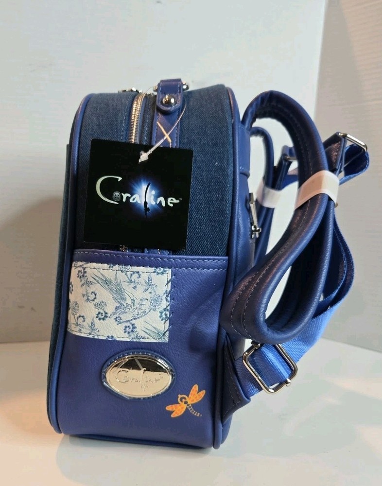 Coraline "Laika" Patchwork Denim Mini Backpack