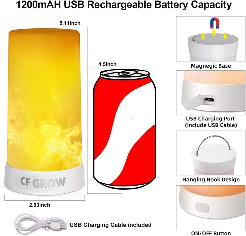 Versatile Hanging LED Flame Lantern - Magnetic Base & Gravity Sensing Effect