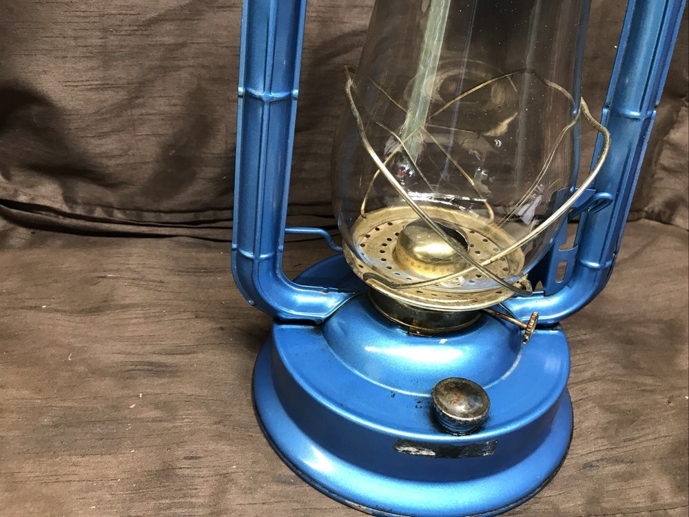 Vintage Original Blue Kerosene Lantern