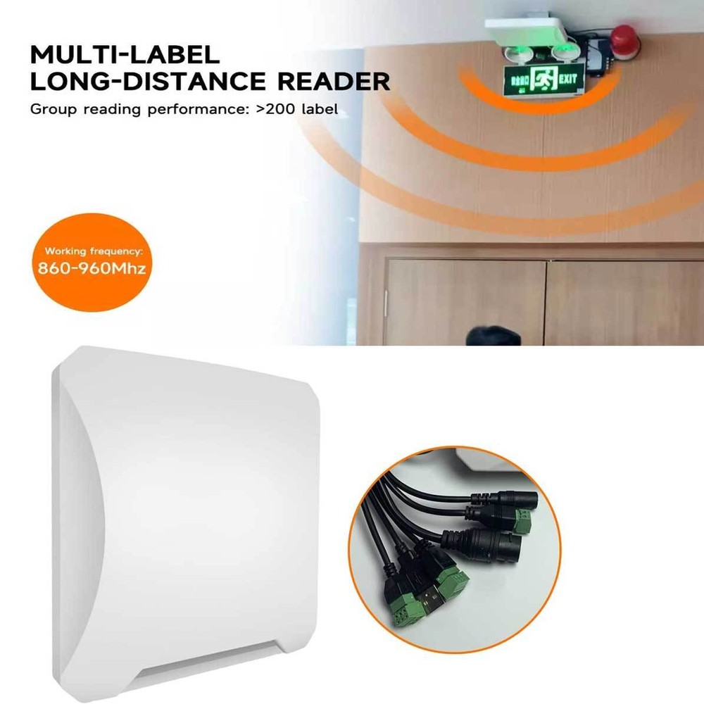 25m Long Range RFID Integrated Reader UHF RFID Reader Circular Polarize Antenna