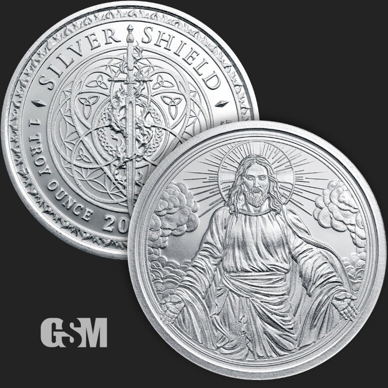 2025 - CHRIST IS COMING Silver Shield Silver Round Coin 1 oz .999 Fine Silver