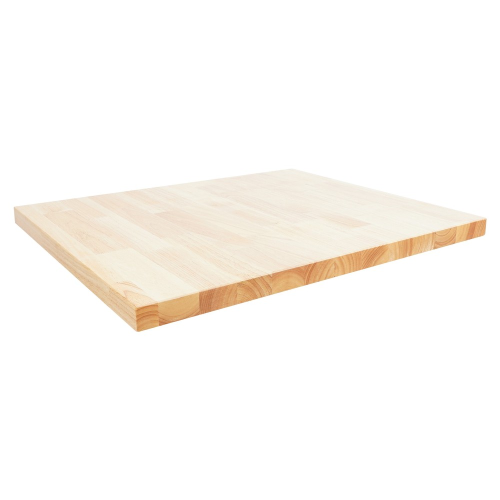 Modern Rectangular Countertop Rubber Wood Countertop Standard Countertop Durable