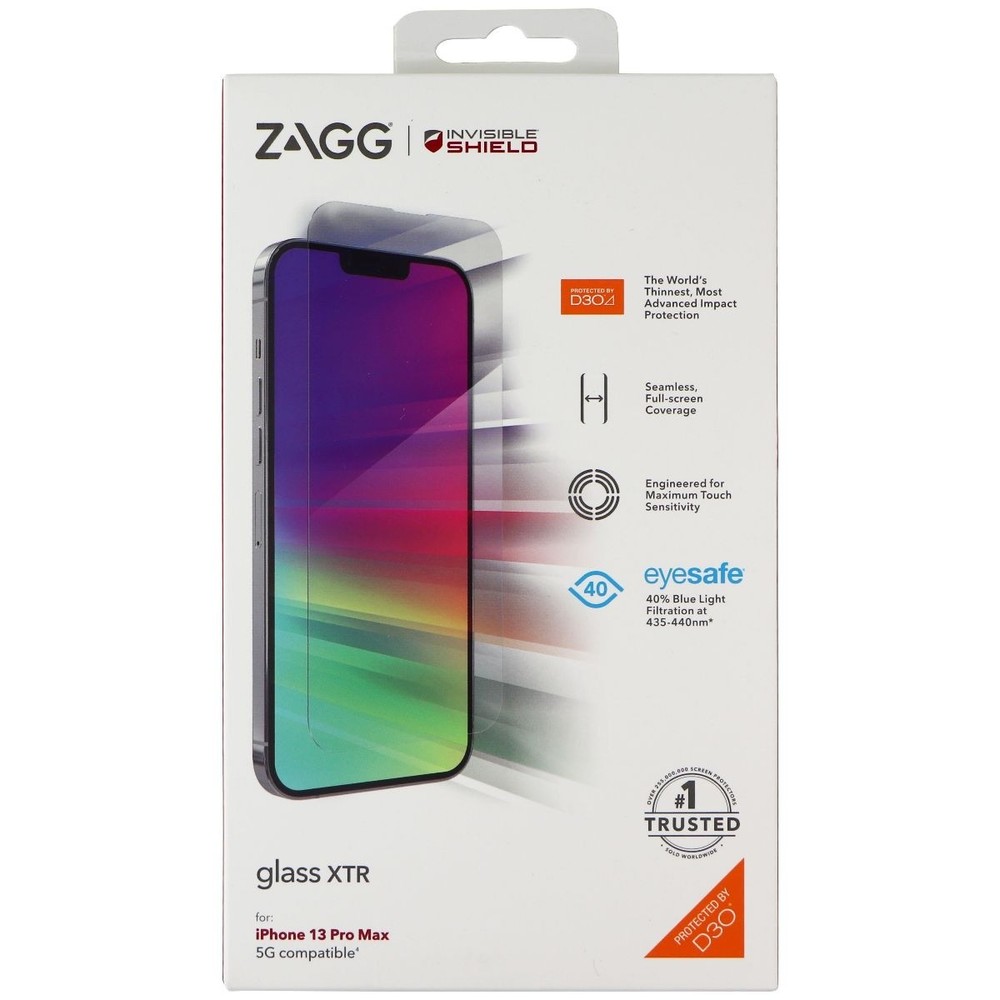 ZAGG Invisible Shield (Glass XTR) Screen Protector for iPhone 13 Pro Max - Clear