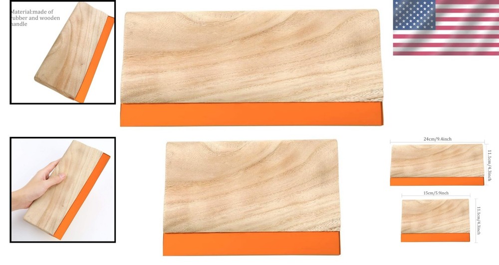 2-Piece Screen Printing Squeegee Set: 75 Durometer - 9.4 & 5.9 Inch Sizes
