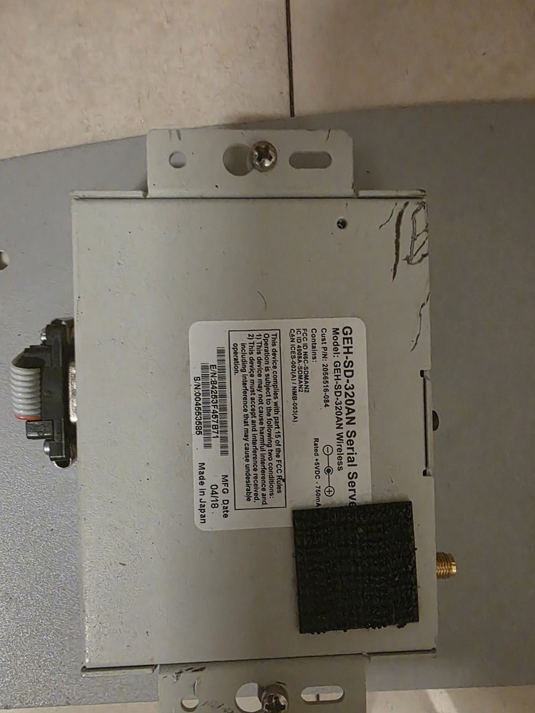 SILEX TECHNOLOGY GEH-SD-320AN WIRELESS SERIAL SERVER GE