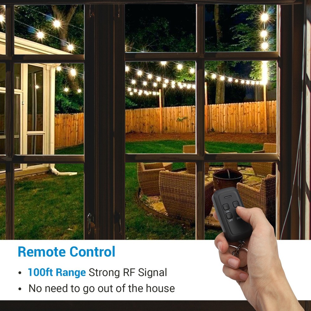 DEWENWILS Outdoor Dimmer for String Lights, Remote Control Light Dimmer Plug in