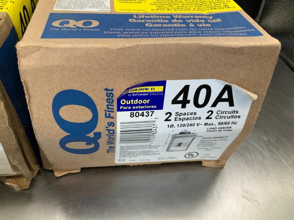 (2) Square D 80437 Outdoor Load Center 40a