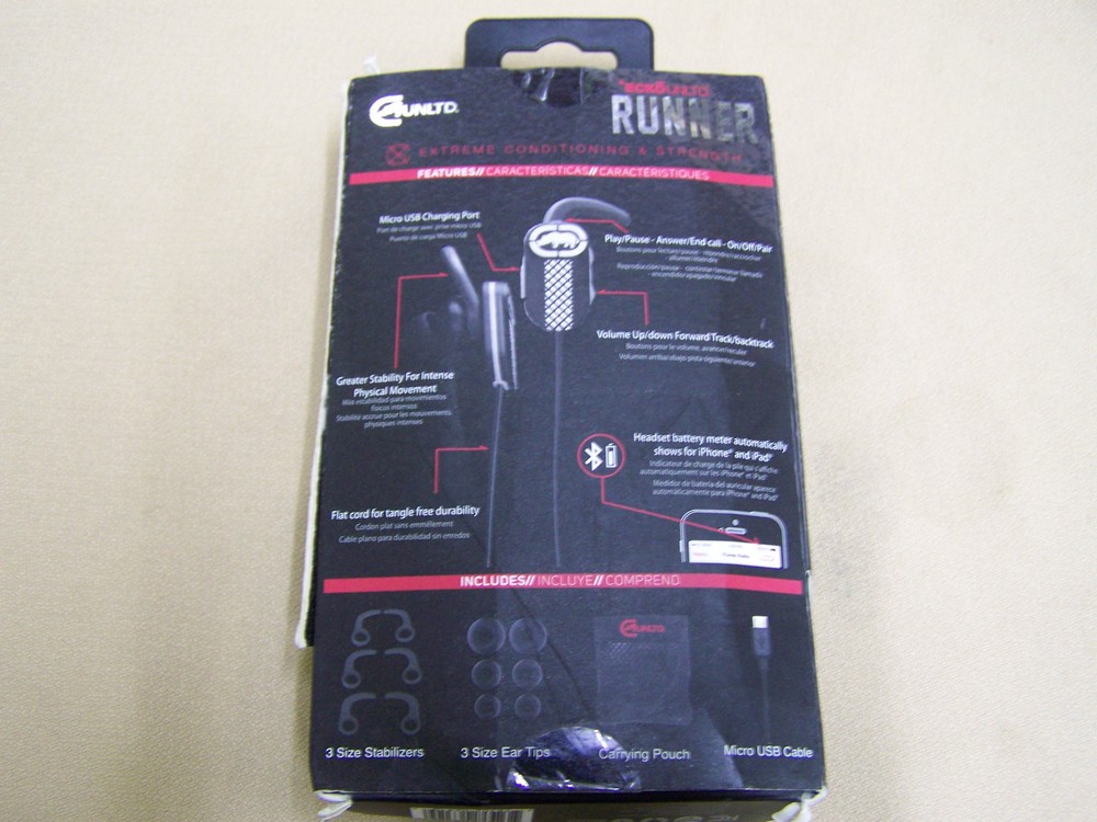 ECKOUNLTD Runner Bluetooth Earphones Black earbuds