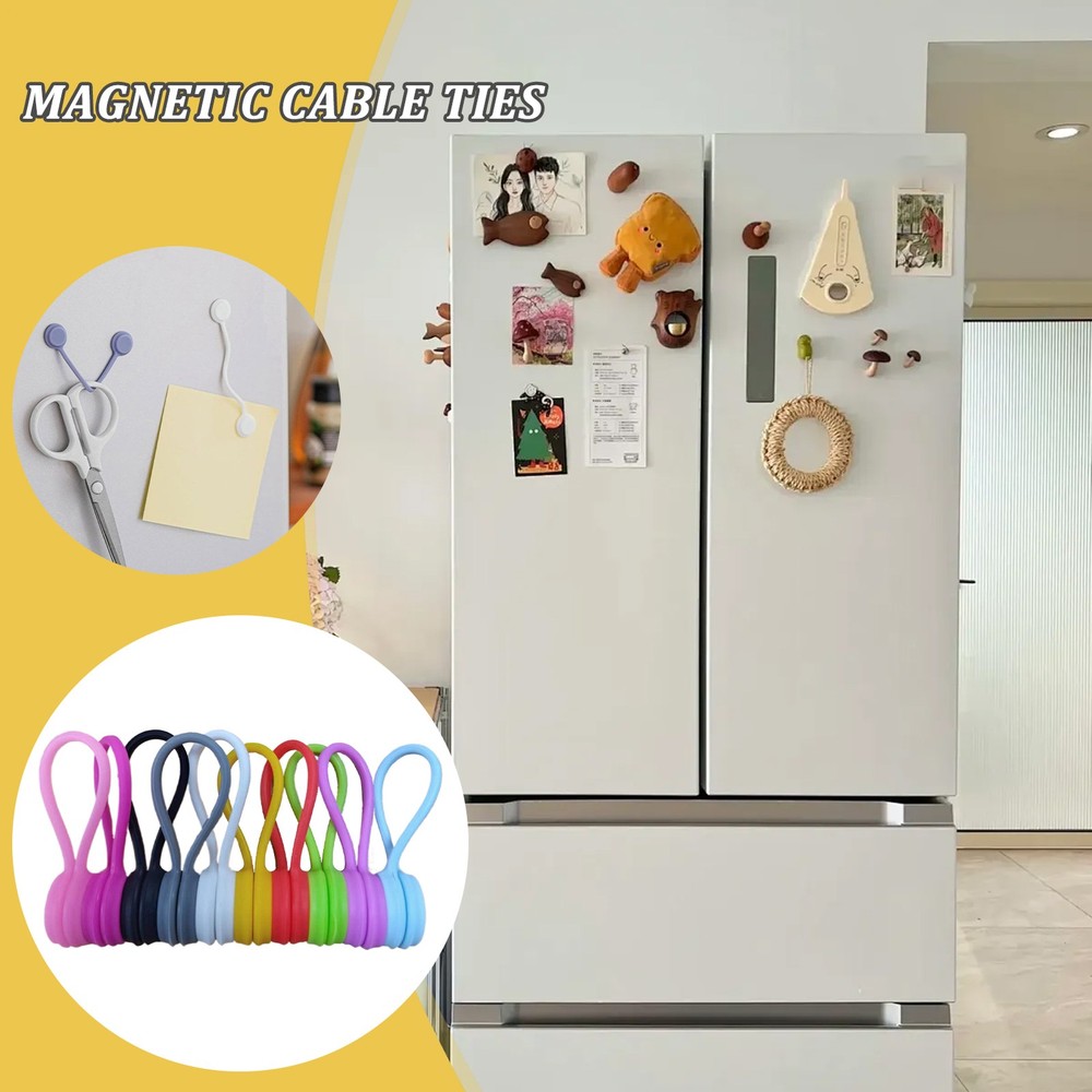 Magnetic Cable Ties Electronic Cords Wrap Organizer Charging Wire