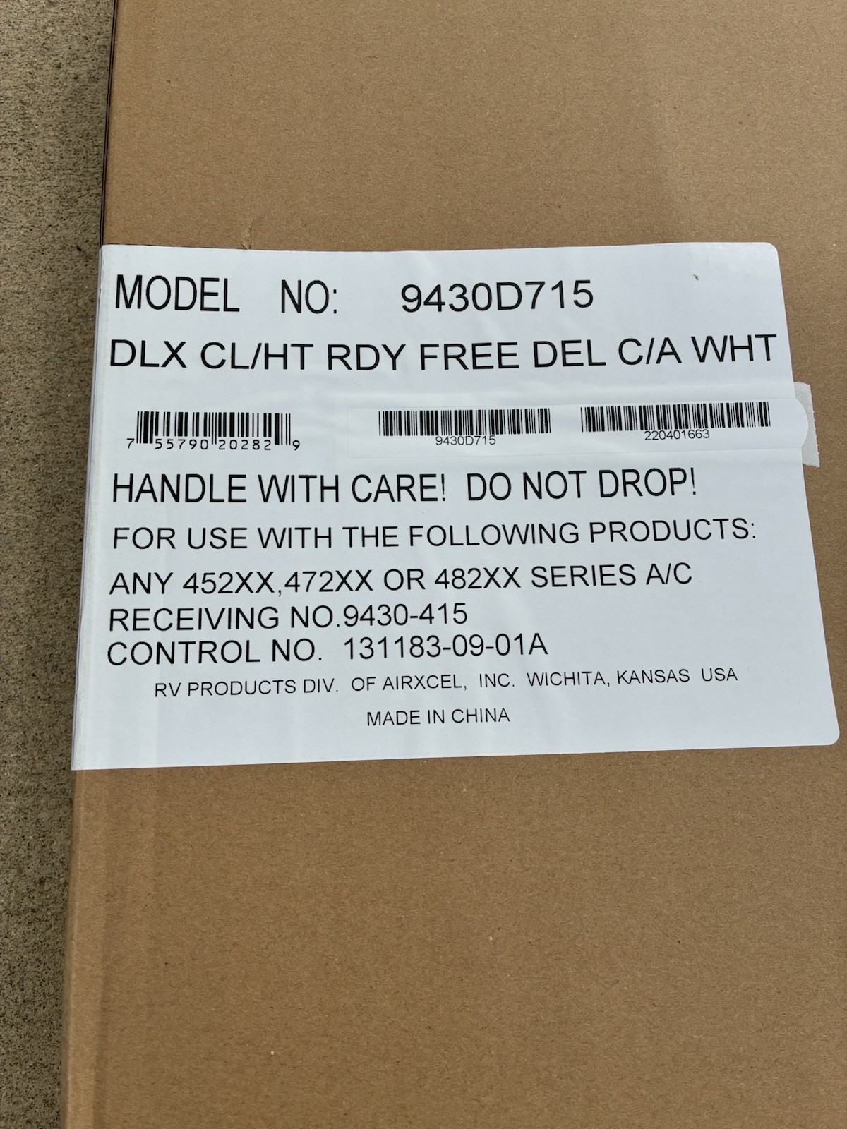 Coleman Mach 9430D715 Non-ducted Ceiling Assembly