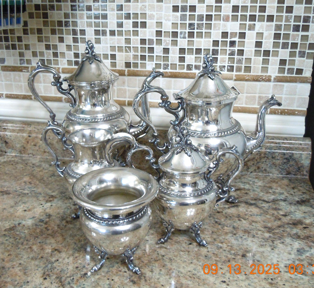 VINTAGE COFFEE AND TEA SET WITH CROWN AND MARKS