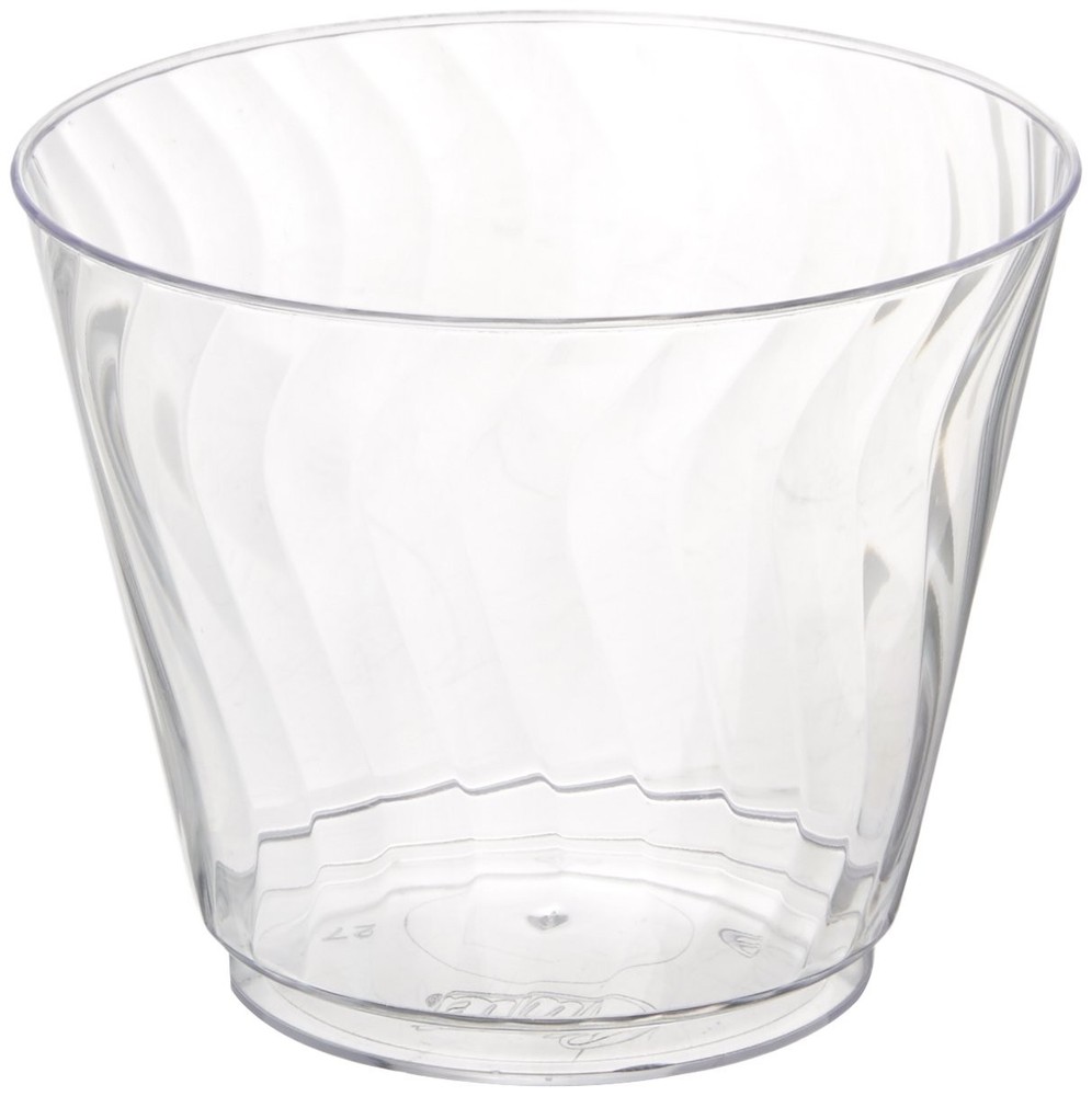 100 CT 9 OZ Cut Crystal Plastic Cold Cups