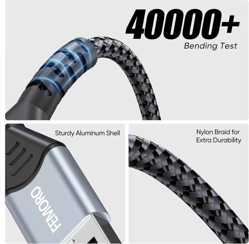 Micro USB Cable 20 Ft, PS4 Controller Charging Cable, Extra Long Micro USB Braid