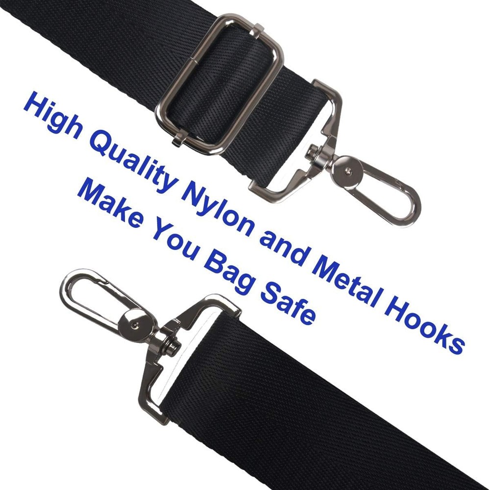 BOMKEE 59" Briefcase Shoulder Strap Universal Replacement Adjustable Black