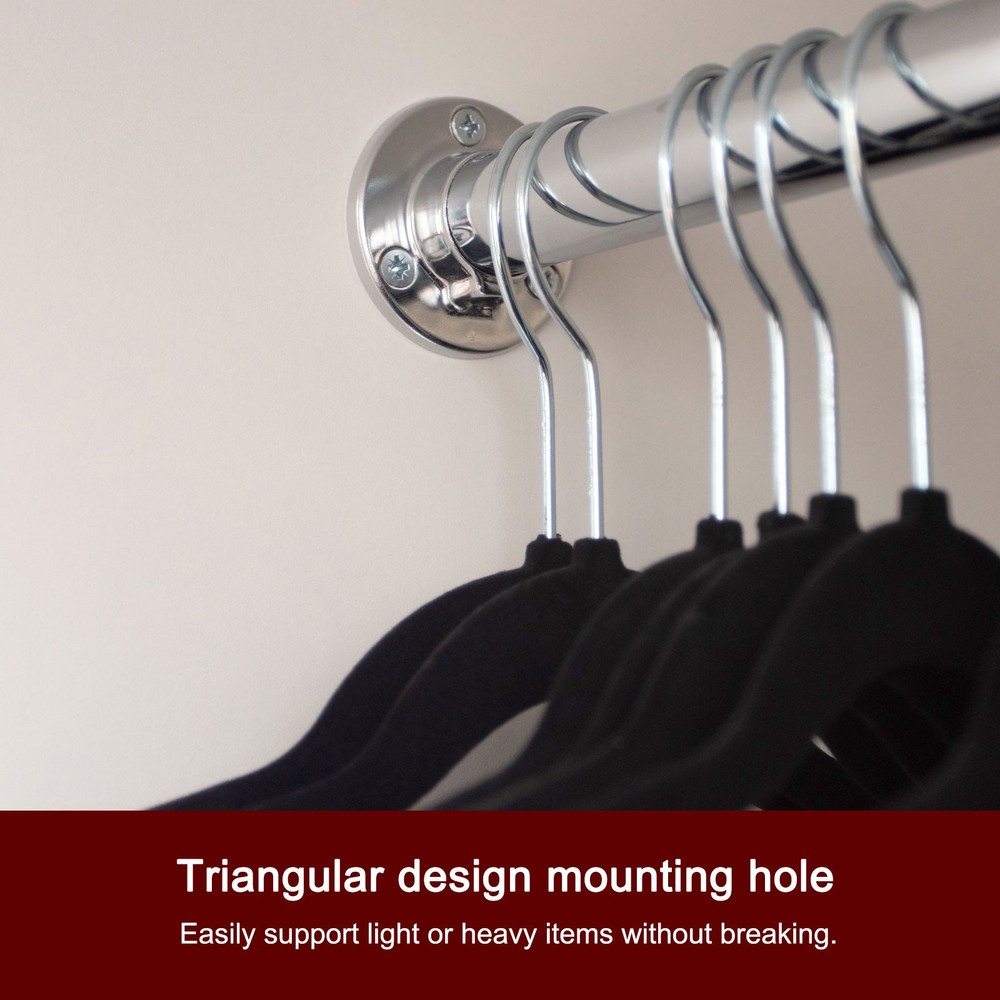 Cabinet Rod Holder, 0.91" Diameter Spherical Flange Bracket