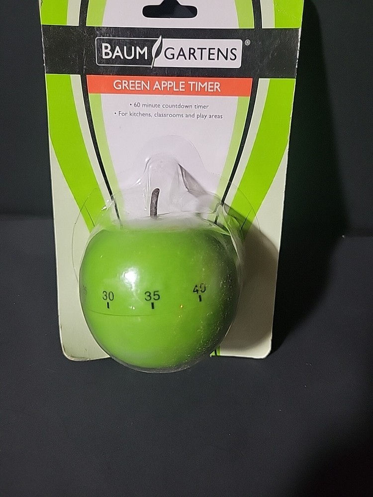 Green Apple Rotating Timer 60 Minutes for Kitchen Classroom Play Area
