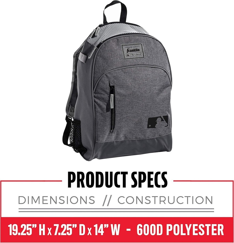MLB Kids Batpack - Spacious Baseball Backpack with Ventilation & Pocket Storage