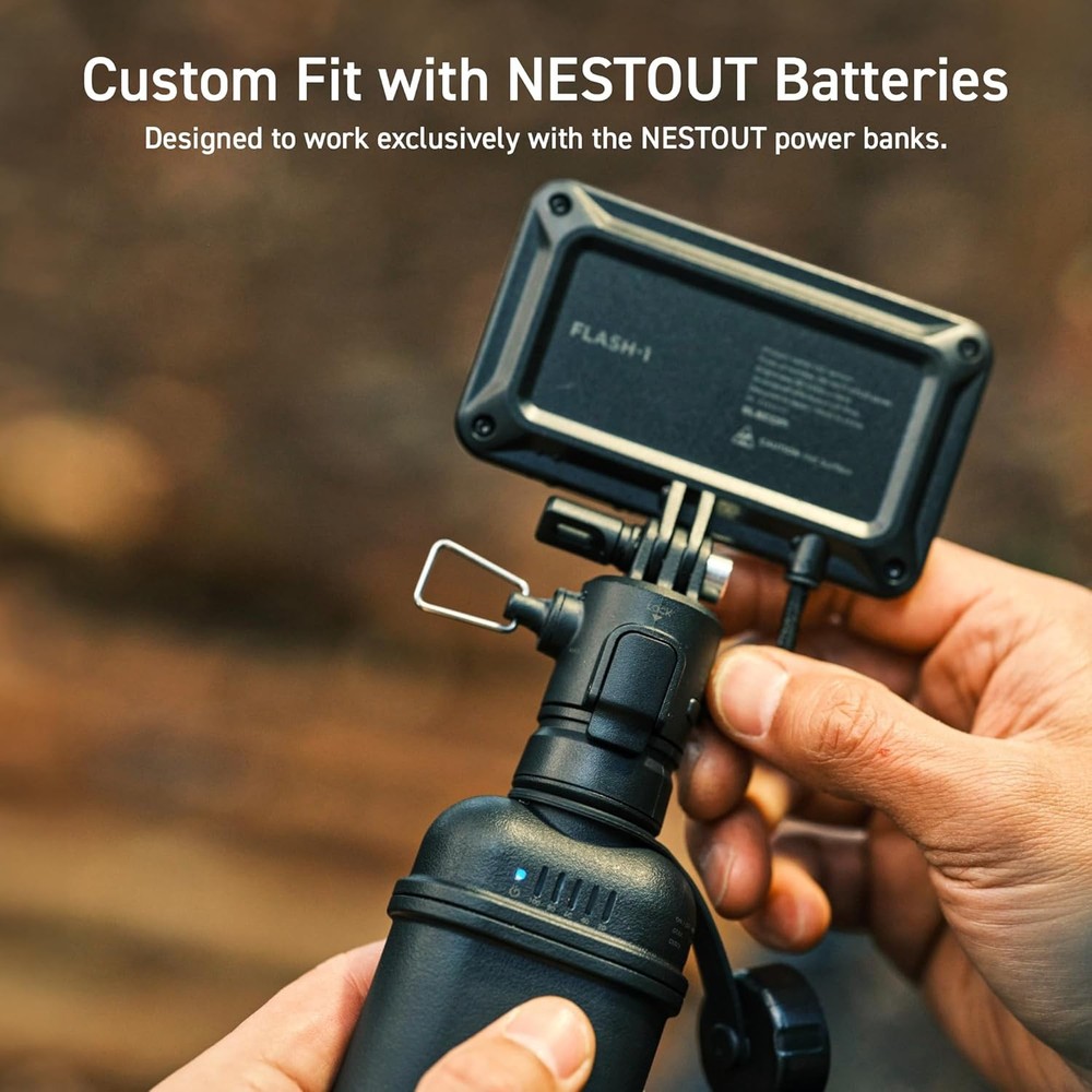 ELECOM NESTOUT Outdoor Camping LED Panel Flashlight w/ Mini Flash, Beige