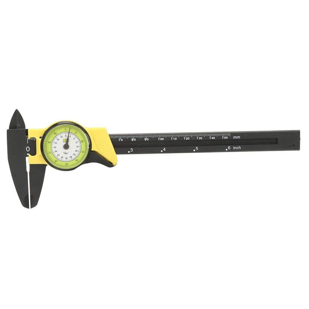 Depth Gauge Plastic Dial Vernier Caliper Professional Micrometer Yellow