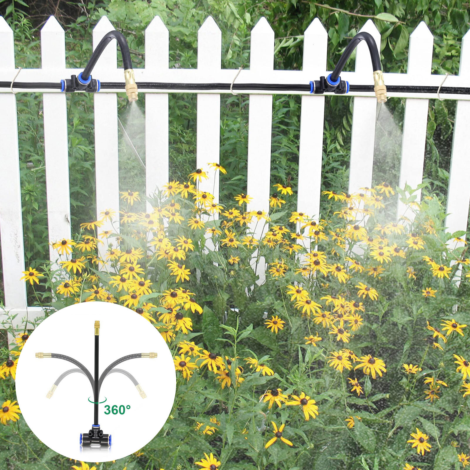 5/10pcs Garden Drip Irrigation System 360° Adjust Plant Hose Sprinkler Nozzles